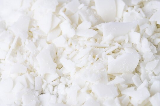 Close up of white soy wax for candle making. Stock Photo by ilonadesperada