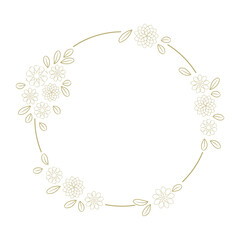 Golden flowers, vector