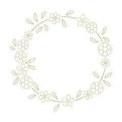 Golden flowers, vector