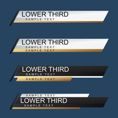 Lower third design template. Vector illustration.