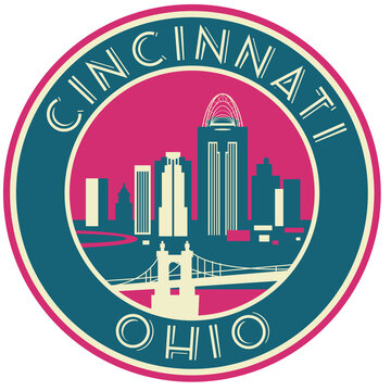 Cincinnati Ohio skyline symbol