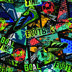 abstract grunge football pattern. Grunge background for boys. For fashion textiles, sports clothing, vinyl, and more