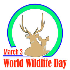 silhouette of two deer as a symbol to commemorate world wildlife day-art-width-5000px
