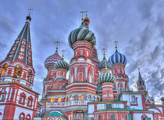 Moscow, Red Square at dusk, HDR Image