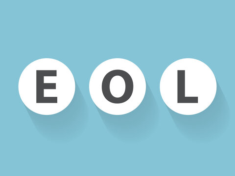 EOL (End-of-life) acronym concept - vector illustration