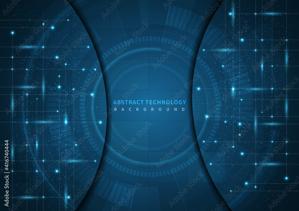Aufkleber abstract digital technology ui futuristic hud virtual interface elements sci- fi modern user motion 