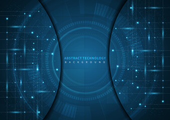 Abstract digital technology UI futuristic HUD virtual interface elements Sci- Fi modern user motion graphic. Technology innovative concept.
