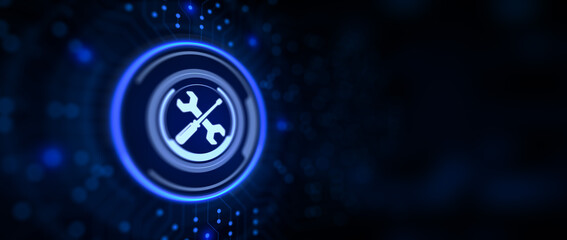 Technical support Customer service concept on virtual screen.