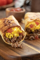 Breakfast Burritos With Egg and Sausage