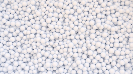 Abstract digital background with heap of white tiny balls