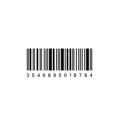Realistic Barcode icon isolated. Bar code vector icon. Vector illustration