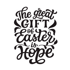 Easter quote. Hand lettering