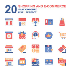 Icon Set of Shopping and E-Commerce. Editable Stroke and Pixel perfect.
