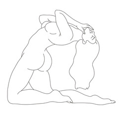 Woman body. Raster line illustration of a female. Raster woman for creating fashion prints, postcard, wedding invitations, banners, arrangement illustrations, books, covers.