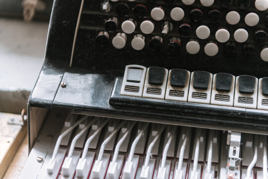 Abandoned accordion in the Ghost Town of Pyramiden, Svalbard