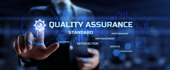 Fototapeta na wymiar Quality assurance. Standards control and Certification. Business and technology concept.