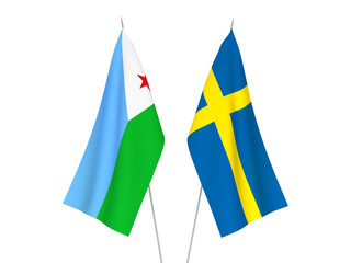 Sweden and Republic of Djibouti flags