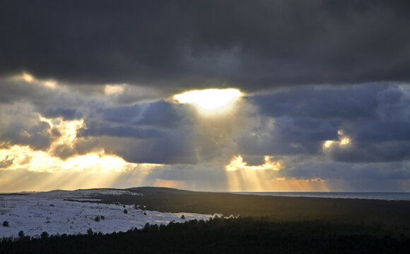 Curonian spit near Nida village. Lithuania