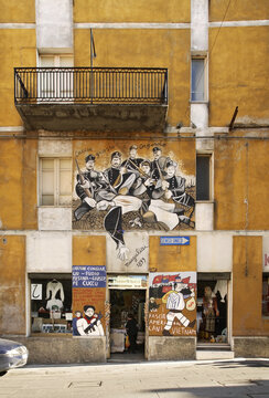Mural in Orgosolo. Sardinia. Italy
