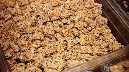 Korean traditional market various sweets