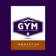 Mountain Fitness Training logo design . Modern vector logo design template design.