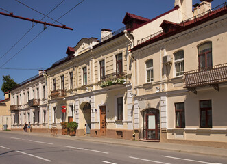 Fototapeta na wymiar Old street in Grodno. Belarus