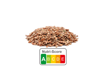 Darstellung der Lebensmittelkennzeichnung durch den Nutri-Score von Leinsamen