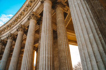 Obraz premium Old columns of the Kazan Cathedral in St. Petersburg