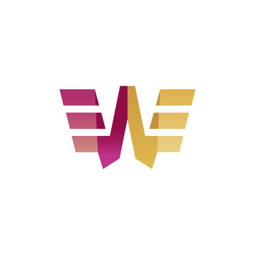 Letter W Wing Logo Icon