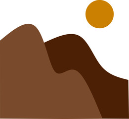 Abstract contemporary posters. Modern boho background set with sun mountains, minimalist wall decor.