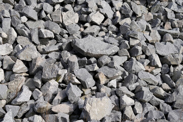 Granite is rich in quartz, mica and feldspar photographed in daylight in Bavaria