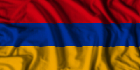 Fototapeta premium Armenia flag realistic waving