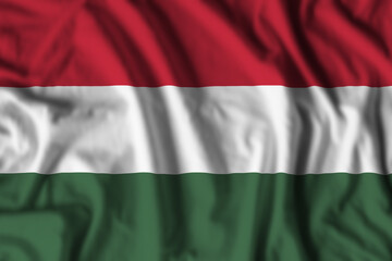 Hungary flag realistic waving