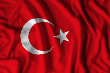 Turkey flag realistic waving
