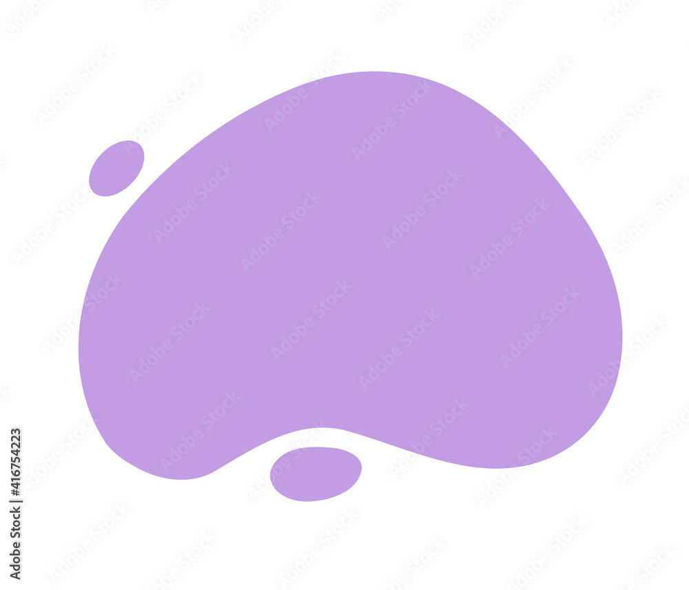 Aufkleber Abstract violet color shape element design for fluid liquid vector graphic background or text copy space backdrop