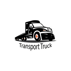 Truck logo transportation design vector clip art illustration