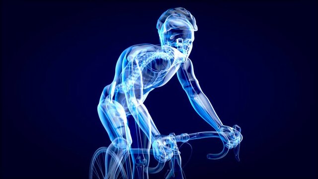4K anatomy of a X-ray cyclist riding
