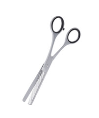 New thinning scissors isolated on white. Professional hairdresser tool