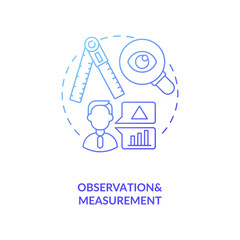 Observations and measurements concept icon. Unit of analysis and observation idea thin line illustration. Quality of information estimation. Vector isolated outline RGB color drawing