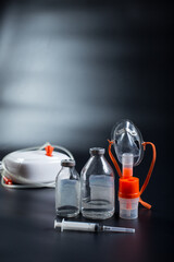 Nebulizer for inhalation. Medicines and equipment for the treatment of bronchitis and pneumonia.