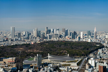 東京都 渋谷の展望台から見える東京の眺望