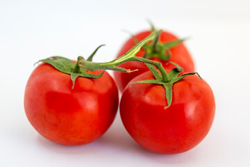 tomatoes on a white background