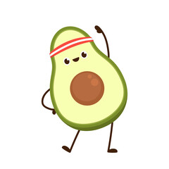Avocado character design. on white background.