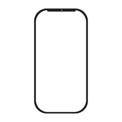 Smartphone mockup vector icon isolated on white background