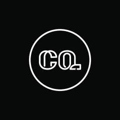 CQ logo CQ icon CQ vector CQ monogram CQ letter CQ minimalist CQ triangle CQ flat Unique modern flat abstract logo design 