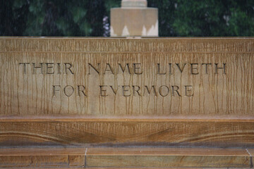 Inscription on the a Stone of Remembrance reading 