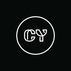 CY logo CY icon CY vector CY monogram CY letter CY minimalist CY triangle CY flat Unique modern flat abstract logo design 