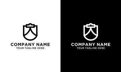 Vector logo design template. Shield sign