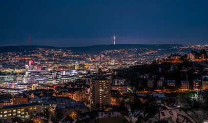 Stuttgart lichtspiel bei Nacht , Lightning Stuttgart at night - winter, nightfever - glamour © tom-pic-art