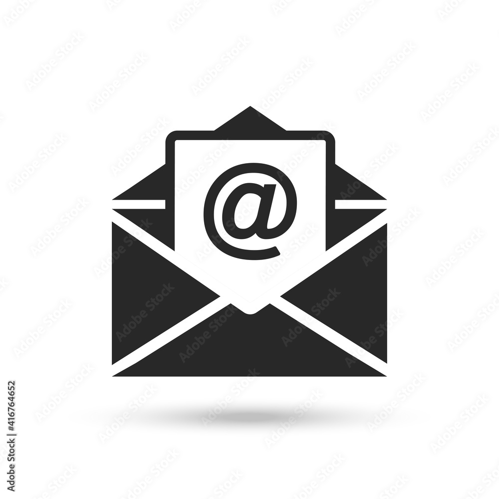 Poster open mail icon vector image